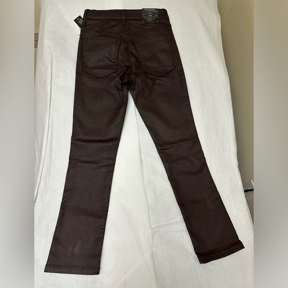 NWT; BANANA REPUBLIC COATED HIGH RISE SLIM PANTS🦋 - Picture 4 of 11